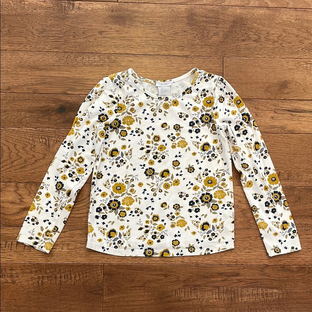 Tahari Girls Long-Sleeve Multicolor Flowered Shirt - Size 7